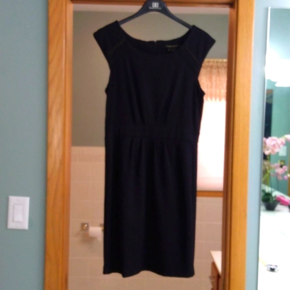 CYNTHIA STEFFE BLACK BEADED SLEEVELESS DRESS SIZE 8 - Picture 1 of 9